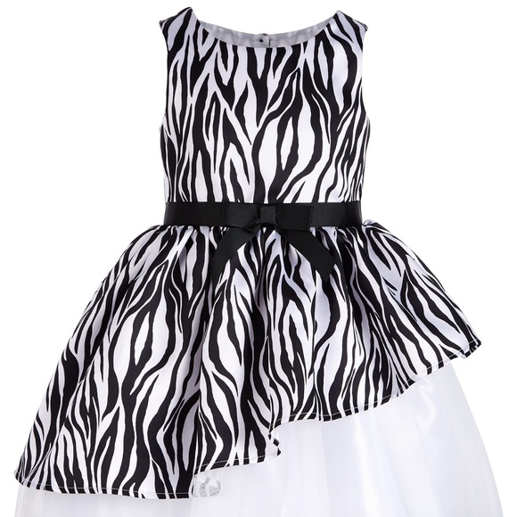 🎷Host Pick 🎷Girls Asymmetrical Zebra- Dress
